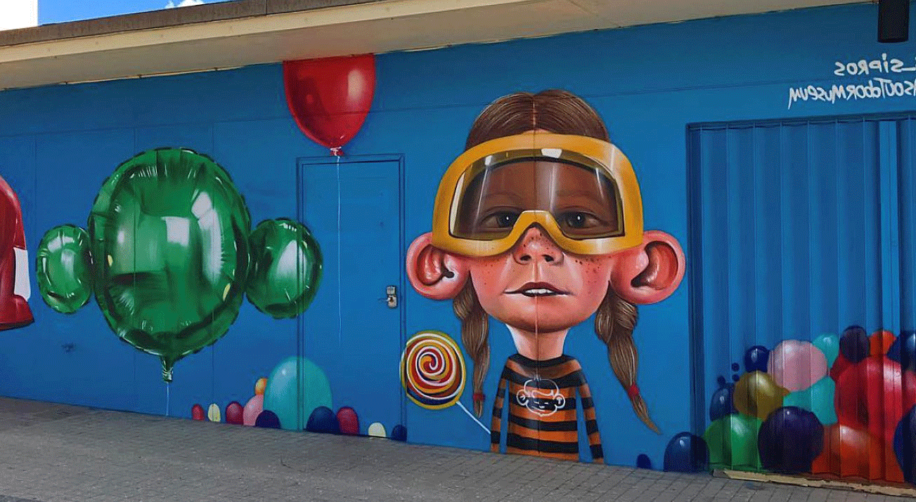 balloon mural